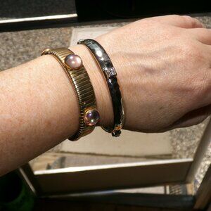 Set of 2 Vtg. Metal Bracelets